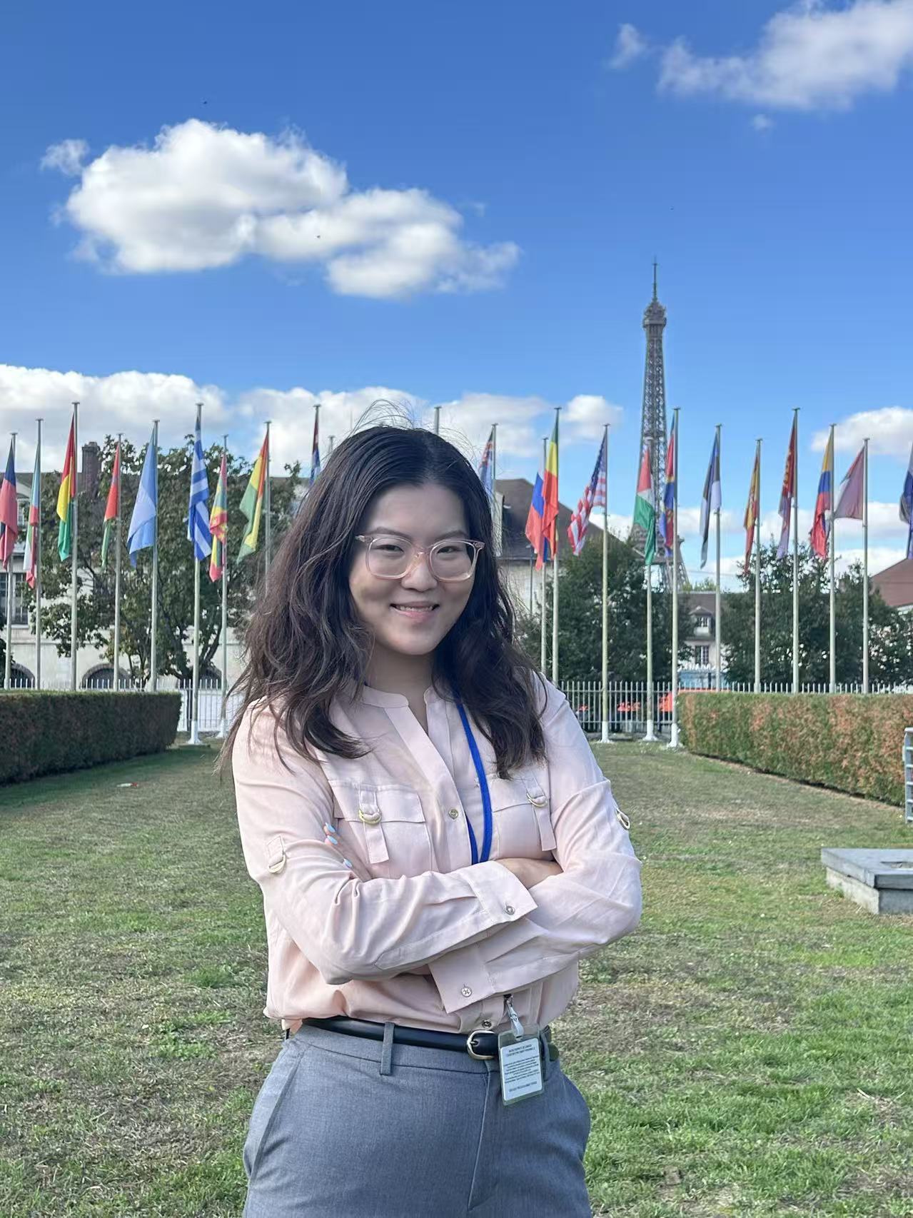 Audrey Zhang at UNESCO headquarters in Paris